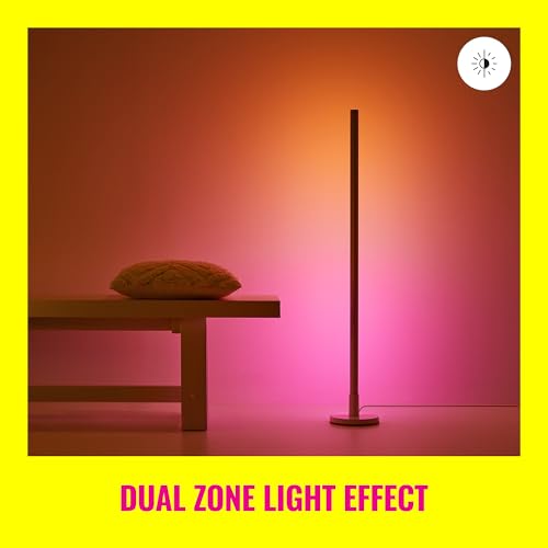 Image of WiZ Connected Smart Floor Lamp - Dimmable Lamp for Living Room with Dual Color Zones - 2.5Ghz Wi-Fi - Compatible with Alexa and Google Assistant - 1 Pack