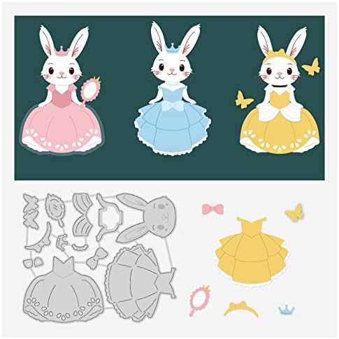 BENECREAT Dog Metal Cutting Dies Stencil Template Carbon Steel Puppy Embossing Tool Die Cut 12.5x9.8cm for Card Making Album Paper Scrapbooking DIY Dies Craft
