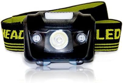 Leibnitz Best & Brightest Headlamp Flashlight with Red LED for Jogging, Camping, Reading, Biking, Caving, DIY and Emergency use. Weatherproof, Hands free Headlamp Flashlight..