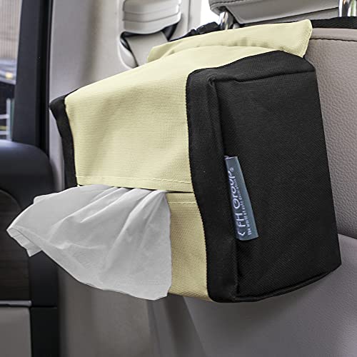 Image of FH Group E-Z Travel Napkin Tissue Dispenser Holder Fits Most Cars, SUVs, Trucks, and Vans Beige