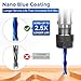 LUNYEE 2PCS Upcut Spiral Router Bit 1/4 inch Shank, 1/4 inch Cutting Diameter, Extra Long 3 inch Solid Carbide with Nano Blue Coating CNC Router Bits End Mill for Wood Cut, Carving