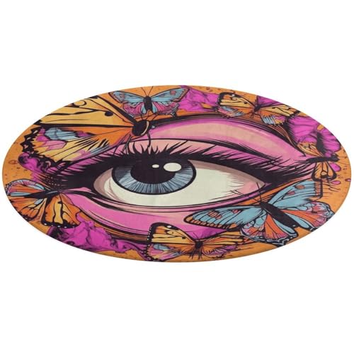 Alfombra pequeña de cocina lavable con diseño de mariposas 2