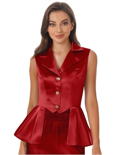 Linjinx Womens Gothic Steampunk Tail Vamp Long Victorian Waterfall Waistcoat Jacket Top Pirate Vest Coat2