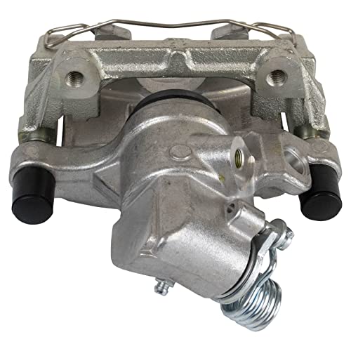 Image of TRQ Rear Brake Caliper Set Zinc Coated Brackets Hardware Compatible with 2004-2008 Mazda 3