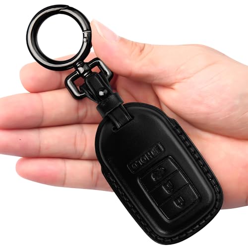Coque de clé en cuir pour Honda avec porte-clés élégant et robuste