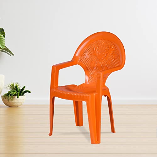 Image of MAHARAJA Mickey Mouse Plastic Chair for Kids | Strong Durable & Portable Study Chairs | Virgin Material Kids Chairs for 2 to 8 Years | Stackable School Chair (Orange, Pack of 2)