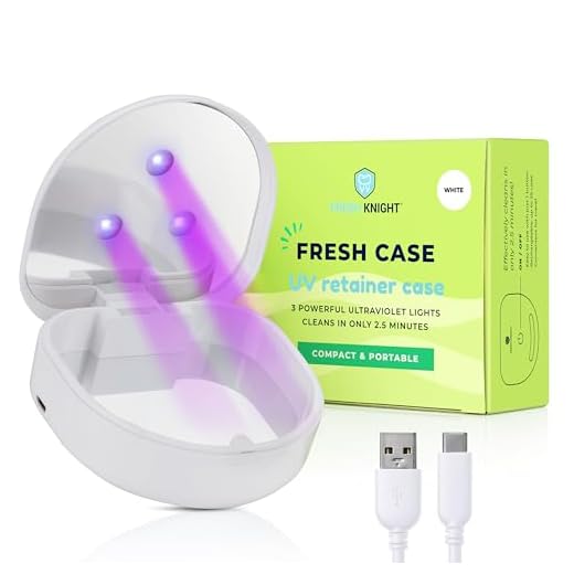 UV Retainer Case | UVC Retainer Cleaner, Disinfects Cleans and Removes Odors, Mouth Guard Case, compatible for Invisalign Case, Retainer Cases | Fresh Case Fresh Knight