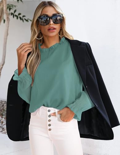 Image of Aifer Womens Blouses Dressy Casual Business Work Shirts Mock Neck Tops