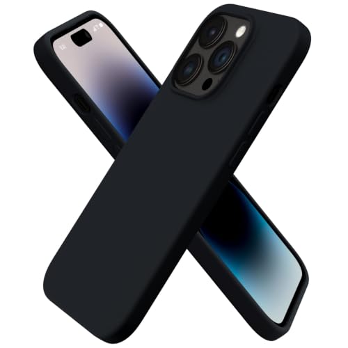 ORNARTO for iPhone 14 Pro Case 6.1 Slim Liquid Silicone Cover-Midnight