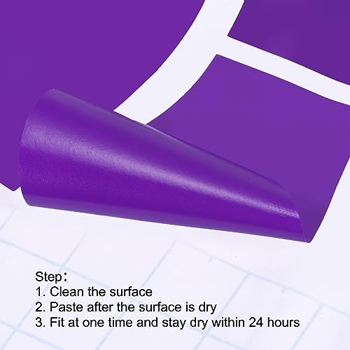 PATIKIL 6x2.5" Footprint Sticker, 8 works PVC Shoes Floor Decal Sign for Class Decor Stair Guide Dark Purple - Image 4