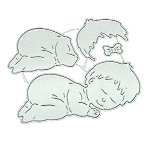 Zonfer 1pc Métal Découpe De Couchage pour Bébé Die Scrapbooking Coupe Pochoirs Photo Ablum Carte De Voeux Embosser Timbres Artisanat Art Cover