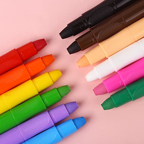 Bobisuka Face Body Paint Sticks Kit, 12 Color Water Based Face Painting Crayon Set For Art Theater Halloween Party Cosplay Clown Sfx Makeup For Women Adults, Non-Toxic Washable #TOP6