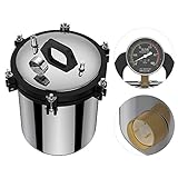 Jarchii Dampfsterilisator, Edelstahl-Doppelheizdruck-Dampfautoklaven-Sterilisator-Ausrüstung für Sterilisationsinstrumente Glaswaren Gummiprodukte