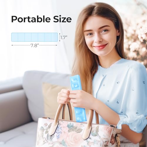Image of AUVON Weekly Pill Organizer with Effortless Opening Design, Arthritis Friendly Pill Box, BPA-Free Pill Organizer 7 Day, Cute & Portable Pill Case for Vitamins, Supplements and Medications