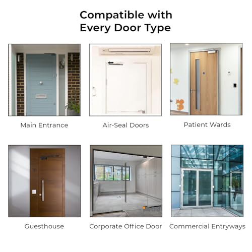 Image of LAPO Door Closer for Office and Residential Use | Aluminium Construction | Double Speed Hydraulic System | Pelmet Arm Type | Suitable for Doors Up to 100 Kg| ISO 9001 Certified | Black Finish
