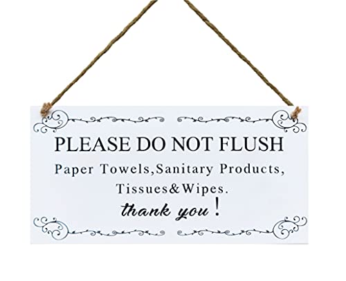 zhongfei Warnzeichen - Bitte Nicht bündig Papierhandtücher, Sanitärprodukte, Tissue & Wipes Vintage Style Sign/Plaque (5"X 10")
