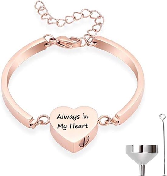 Pendentif cendres sur bracelet de luxe réglable pour garder vos souvenirs près du cœur