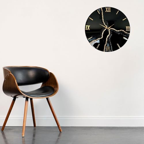 Image of Resin Art kit for Analog Wall Clock Making with 2:1 Raisin 300 GMS Resin 12' inch MDF with Acrylic Roman Ring (Material for 2 Clocks), Clear