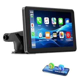 Lamto sans Fil CarPlay pour Apple Car Play &Android Auto,Écran Tactile IPS de 7 Pouces Voiture Stéréo,ecran carplay Voiture,Autoradio Portable avec Mirror Link/Bluetooth/Siri/Goo-gle GPS Navigation
