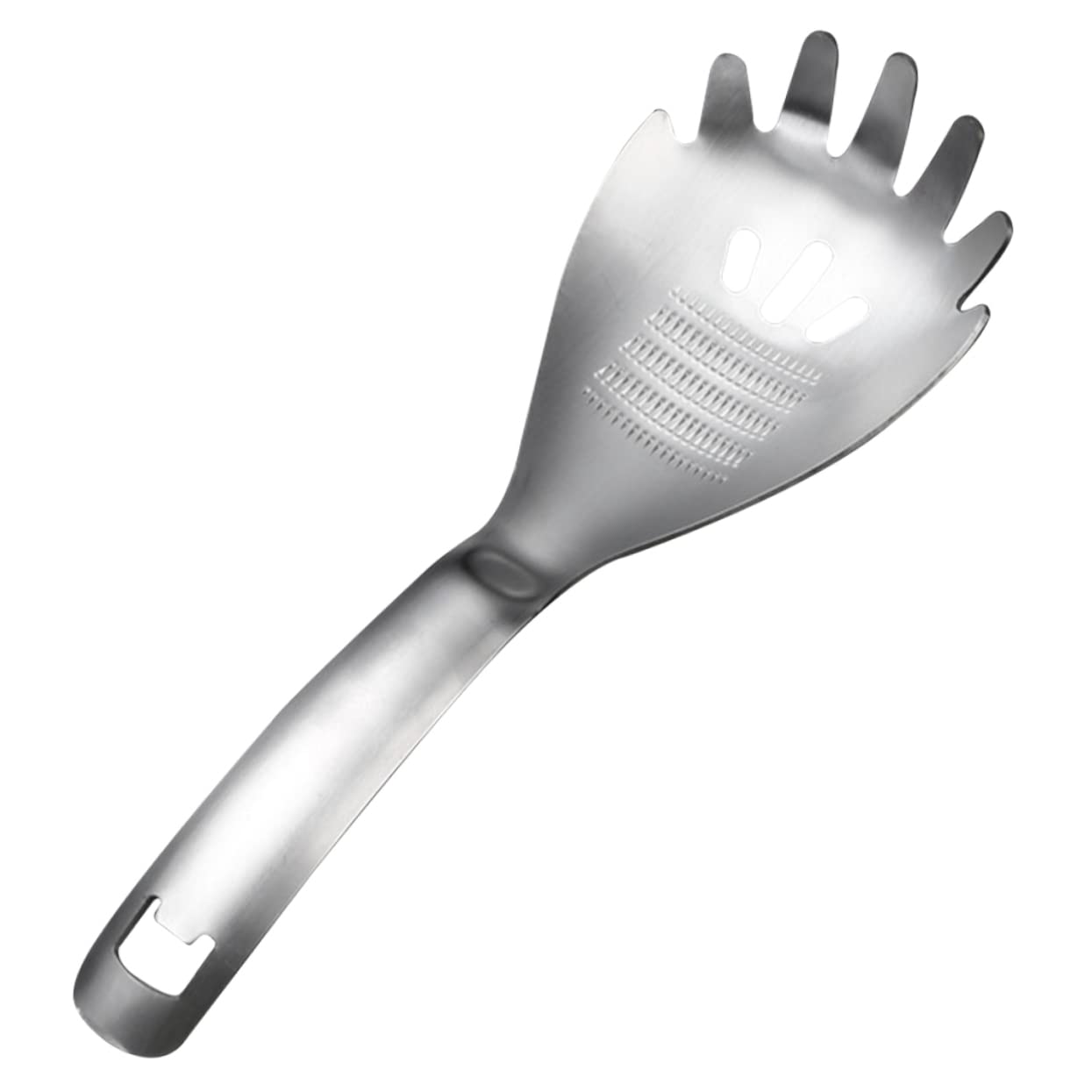 FUNOMOCYA Stainless Steel Colander Spaghetti Os Spoon and Spaghetti Spoon Reusable Pasta Spoon Cookware Kitchen Serving Spoon for Pasta Chopstick Stand Rest Cooking Utensil Silver