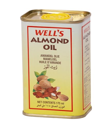 Image of Well's 100% Pure Almond Oil Packed And Imported From Spain 175Ml | Sweet Almond Oil For Body, Skin & Hair | Helps Enhance Memory | For New Born Baby Massage | Beauty & Skin Massage