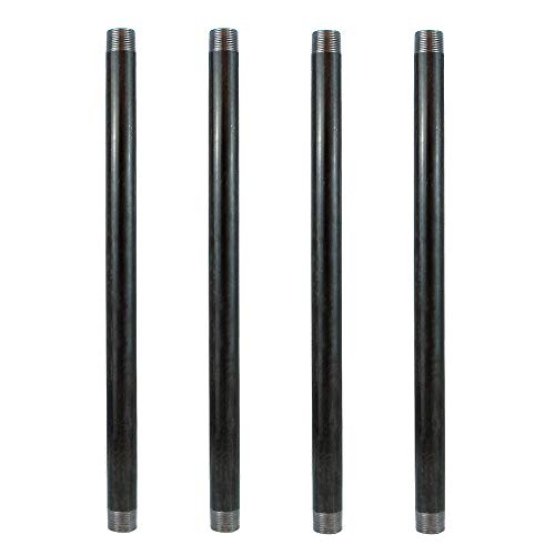 GeilSpace 3/4' × 20' Heavy Duty Pre-Cut Grey Metal Pipe, Industrial Steel Fits Standard 3/4 Inch Threaded Pipes and Fittings - Vintage DIY Industrial Shelving (3/4' × 20', Grey)