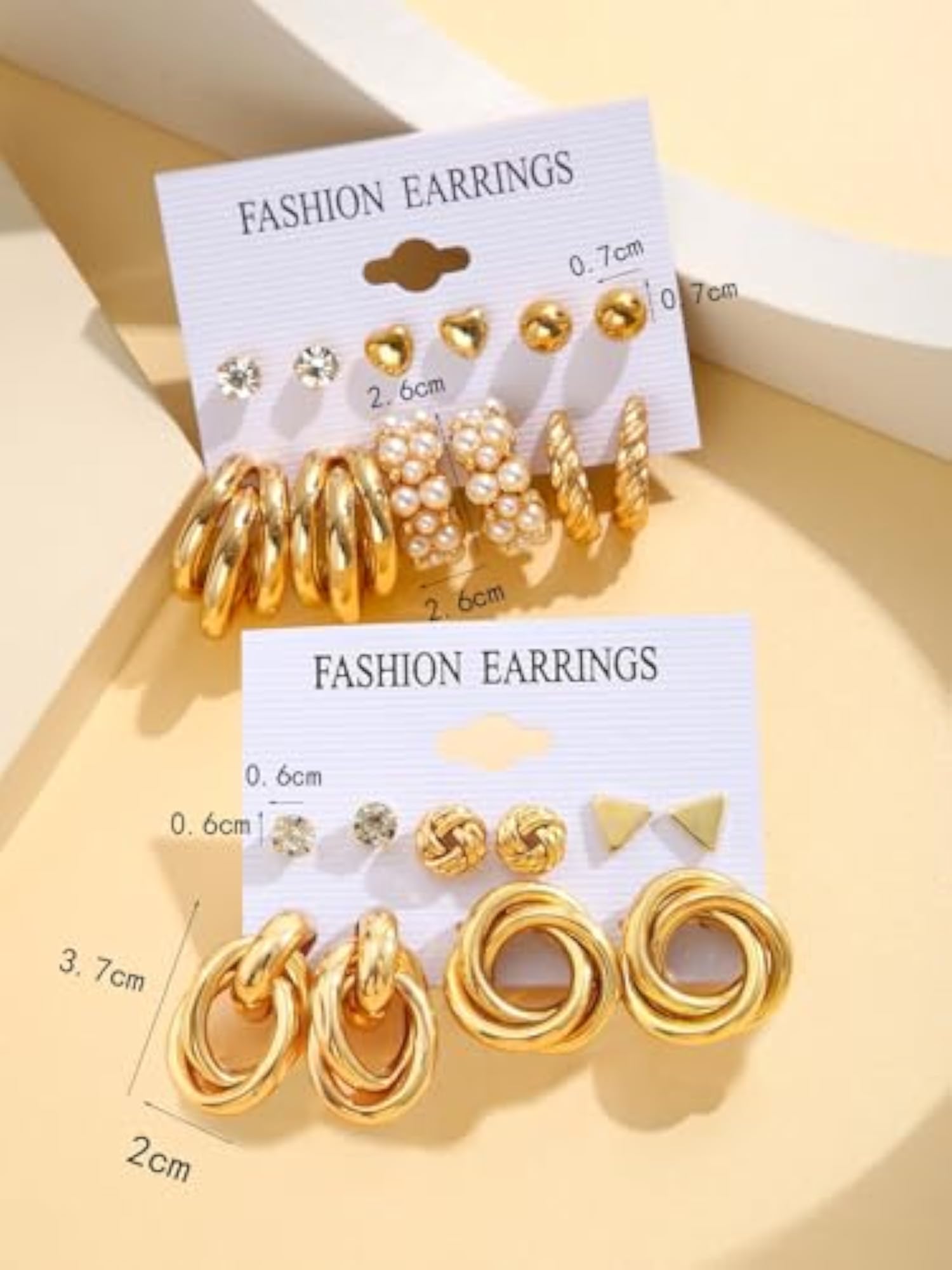 Fashionable Stud Earrings Set - Men & Women