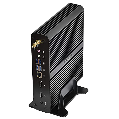 Image of KINGDEL NC860 Mini Desktop Computer, Fanless Mini PC with 10th Gen. CPU, 16GB RAM, 1TB SSD, 4K 4096x2304, HD Port, DP, Full Metal Case