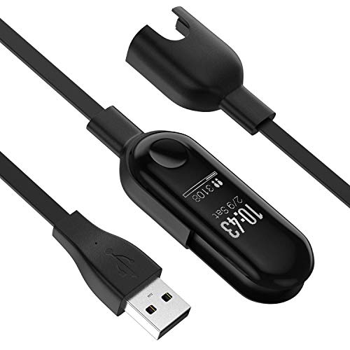 Image of USB Adapter Power Charger Charging Cable For Mi Band 3 Watch Charger Fitness Band Adapter (Cable Only)(Black)