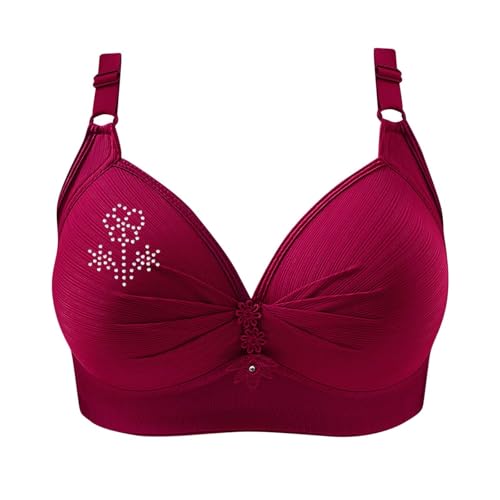 Image of Women's Sports Bras White Non Wired Bras for Women Fashion Print Adjustable Strap High Impact Support Full Coverage Breathable Activewear for Women Non Wired 40dd