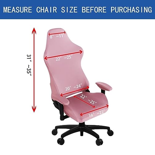 Image of SARAFLORA 2 Pack Gaming Chair Cover, Stretchable Computer Cover Removable Office for Armchair, Swivel Chair, Boss Spandex Slipcovers, Pink (BGYT-M2-Brown)