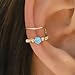 Light Blue Opal Right Ear Cuff/Fake Conch Piercing/Ear Cuff Wrap Earring/Clip on Earring/Faux Conch Ring/Handmade Jewelry 14K Gold Filled