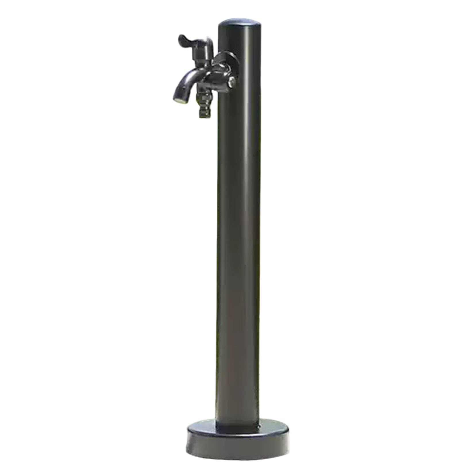 Colonna del Rubinetto da Giardino in Acciaio Inossidabile 304,Colonna d'acqua giardino,Fontana d'Acqua Indipendente,Rubinetto Antigelo da Esterno, Fontana a Pavimento 60cm Nero A
