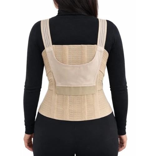 Kefrell Busto Ortopedico Posturale Uomo e Donna - Fascia Lombare Supporto Schiena con Spallacci e Bretelle Regolabili, Tutore e Correttore Postura Made in Italy S