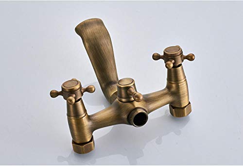 Robinet de baignoire autoportant en laiton antique chic pour sol