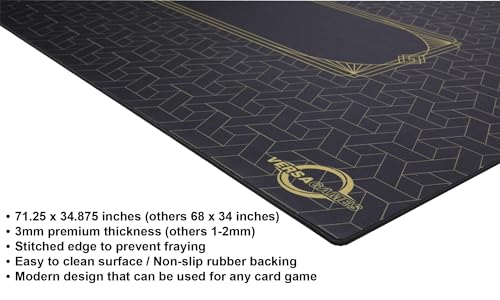 Versa Games Poker Table - Poker Table Top, Poker Tables, Poker Rollout Mat for Poker Blackjack Casino More, Extra Thick 3mm - Texas Holdem Poker Table Top Topper Easy to Clean - 72 x 35 by Versa Games - Used condition - Image 2