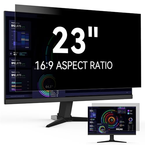 Protescreen 23 Pulgadas Filtro de Privacidad,Película Desmontable Protector de Pantalla,Anti Luz Azul Antiespía Revestimiento Anti Reflectante Película para PC&Monitor 23