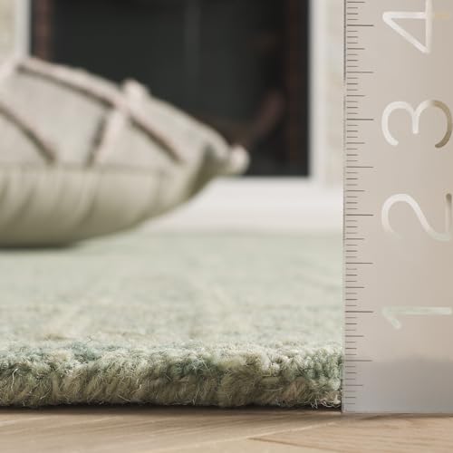 Tapete SAFAVIEH Ebony Collection 5' x 8' Verde Lana Hecho a Mano miniatura 2