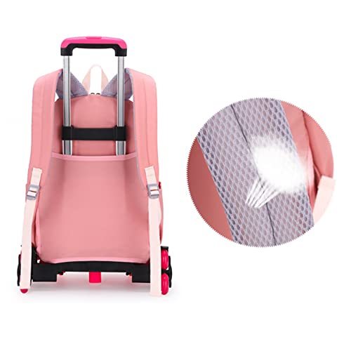 Mochilas escolares para meninas com rodinhas, mochila infantil infantil, mochila de viagem casual pr