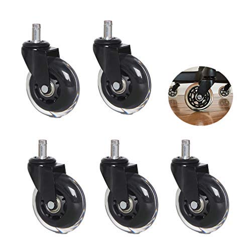 roulettes Mobiles roulettes de Chariot roulettes de Chaise de Bureau 3" Roulette pivotante, roulettes de Remplacement, Roulette de Meuble, pour planchers de Bois Franc et Tapis,