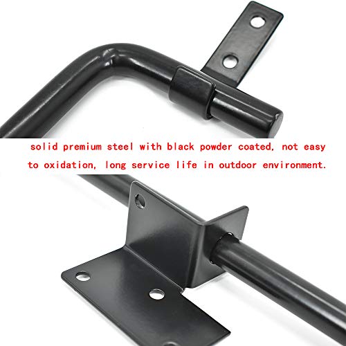 Cane Bolt Heavy Duty Gate Drop Rod 36 Inch Steel With Black Finish -1 Pack #TOP4
