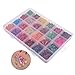 LALADEFIEE Polymer Clay Fruit Slices Nail Art Charms 24-compartment DIY Sprinkles Set for Manicure and Resin Craft Decoration
