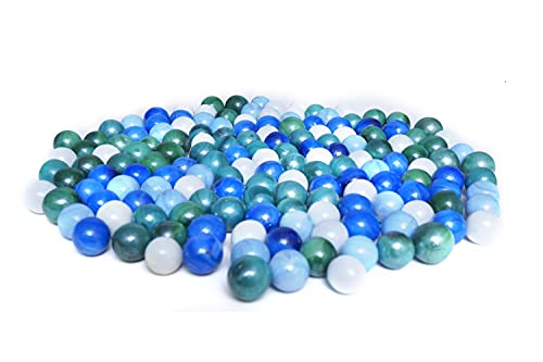 Image of Decorative Glass Marble Colorful Playing Balls (Kanche, Goli), for Vase Filling, Aquarium /Home /Art Decoration (Ocean Brown 950 Gram)
