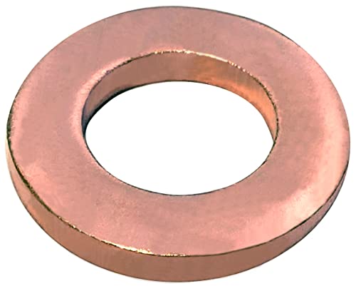 AERZERIX - C57231 - Lot de 10 Rondelles plates en cuivre M6x11.5 mm - épaisseur 1.5 mm - pour boulon M6 - DIN 125