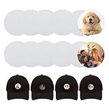 Sadocom 16 Pieces Sublimation Blank Hat Patch Repair Patches Fabric Iron-on Blank Patches for Shirts