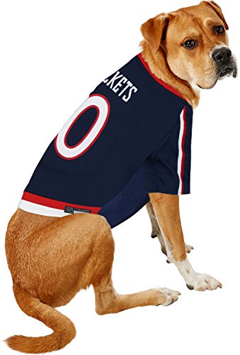 Image of NHL Columbus Blue Jackets Jersey for Dogs & Cats, Large. - Let Your Pet Be A Real NHL Fan!