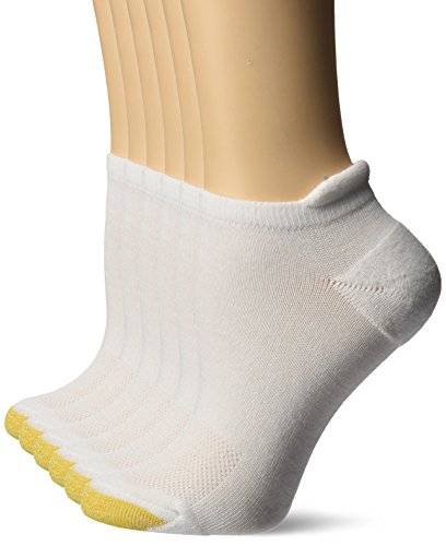 Gold Toe Women's 6-Pack Sport Vacation No Show Socks with Tabbed Back White Shoe Size: 6-9