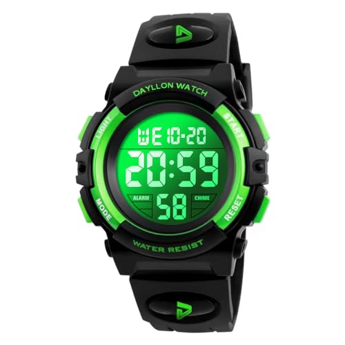 Image of Dayllon Kids Digital Watch Boys Outdoor Sports 50M Waterproof Girls Watches Alarm Clock 12 /24 H Stopwatch Calendar for Ages 3-15 Boy Girl Wristwatch Kids Gift