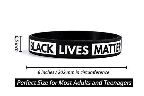 Black Lives Matter Bracelet Rubber Wristband Silicone Blm Support Bands For Men And Women Pack Of 6 #TOP2