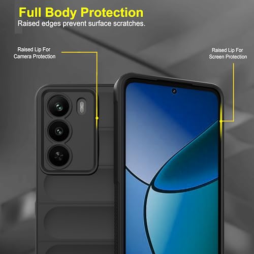 Image of amazon basics Back Case Cover for Realme C73 5G | Compatible for Realme C73 5G Back Cover | Liquid Silicon Magic Case with Camera Protection | Black